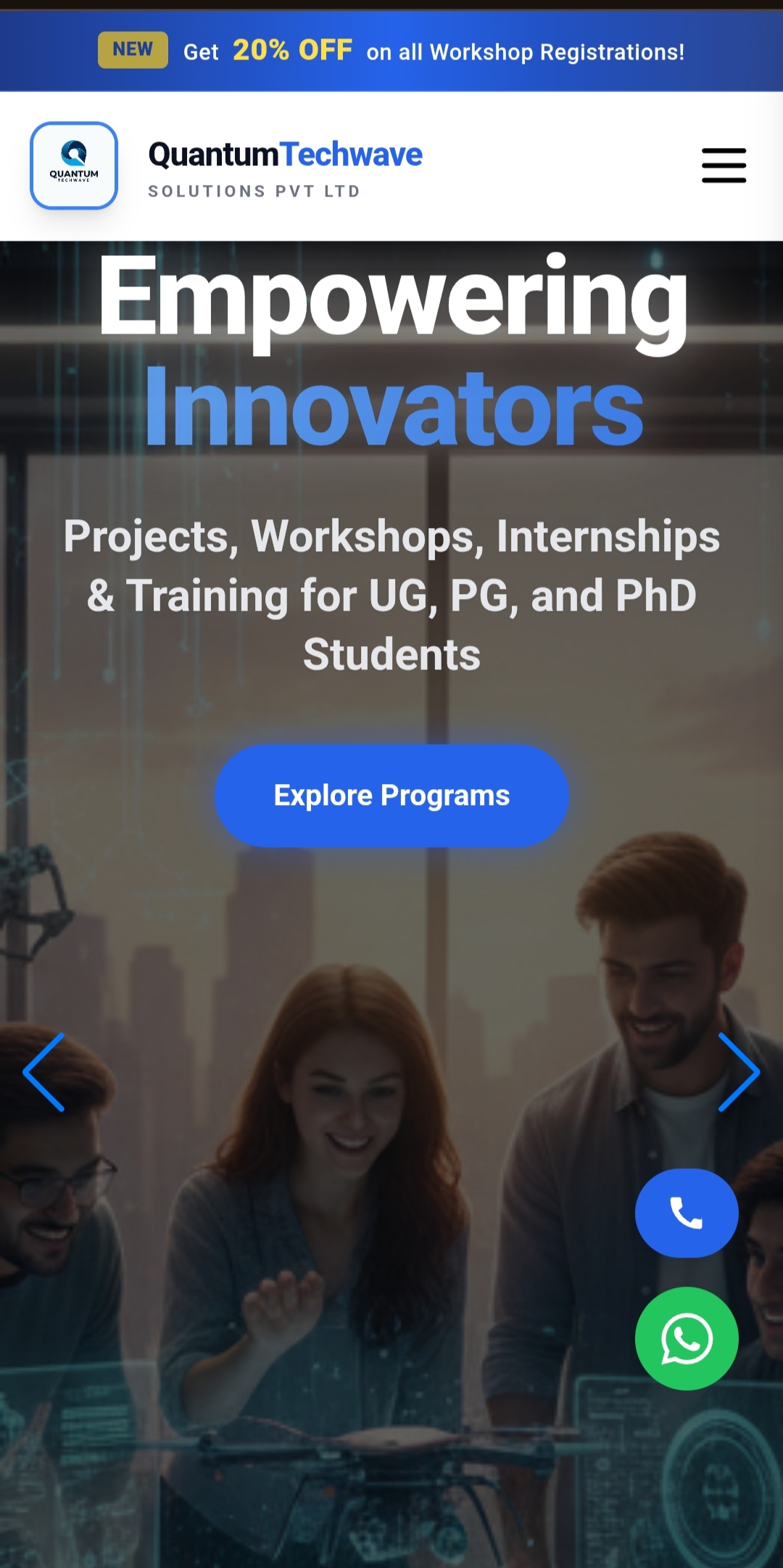 Quantum TechWave Solutions – Academic Projects & Innovation Platform